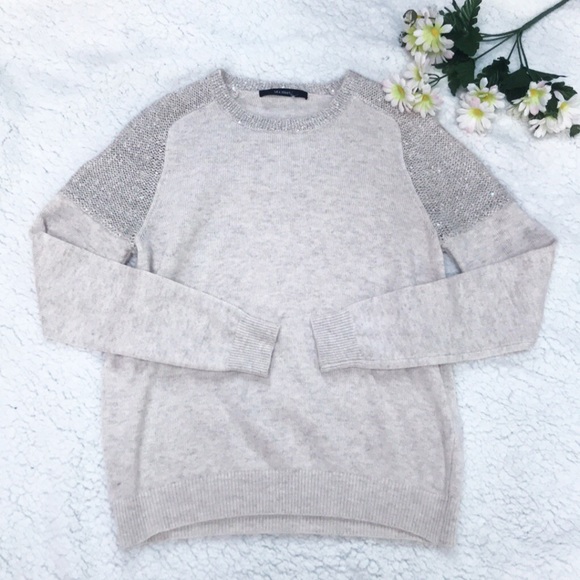 Anthropologie Sweaters - Anthropologie sequin sleeve sweater